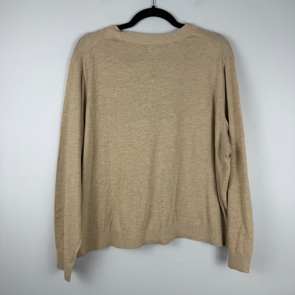 A New Day Cardigan Sweater Womens 2XL Camel Knit Long Sleeve Button-Front Casual - Picture 8 of 11